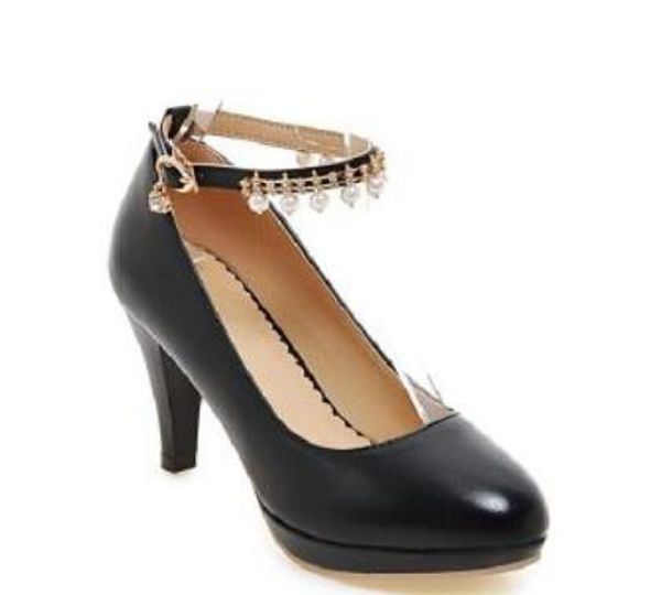 2019 women's shoes in spring and autumn with new style high heel fine heel round head waterproof table @2601, Black
2019 women's shoes in spring and autumn with new style high heel fine heel round head waterproof table @2601, Black