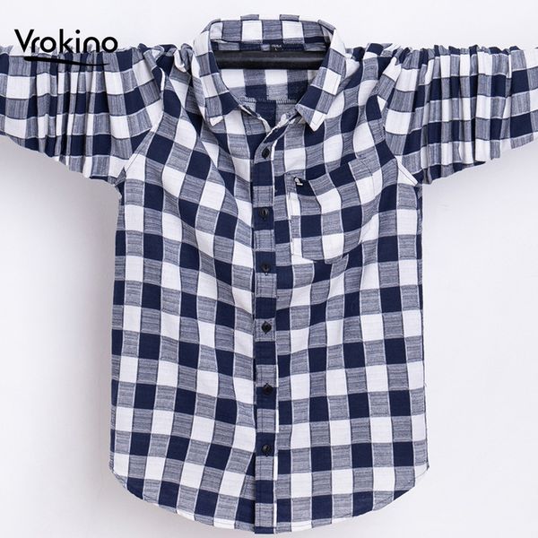 vrokino 6xl 7xl 2019 new spring and autumn men's casual plaid shirt fashion long sleeve 95% cotton large shirt brand clothing, White;black
vrokino 6xl 7xl 2019 new spring and autumn men's casual plaid shirt fashion long sleeve 95% cotton large shirt brand clothing, White;black