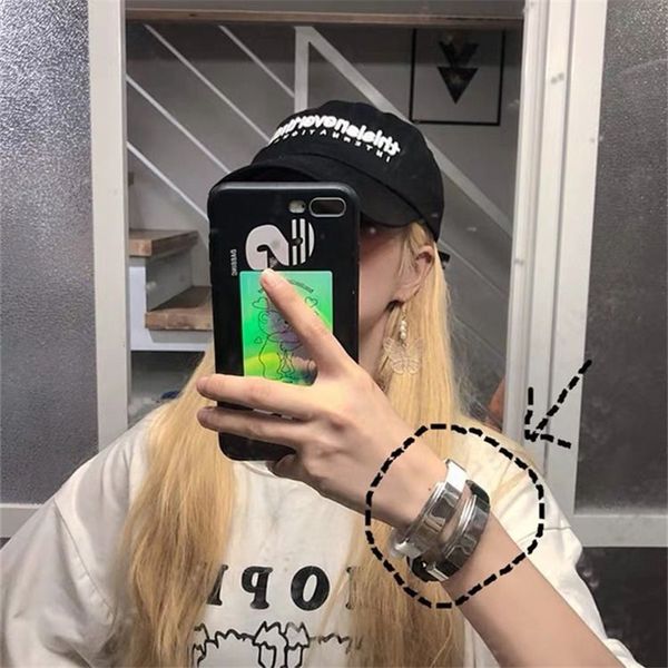 korea ins style simple vintage titanium steel cool silicone belt metal plated circle couple bracelet for women travel jewelry, Black
korea ins style simple vintage titanium steel cool silicone belt metal plated circle couple bracelet for women travel jewelry, Black