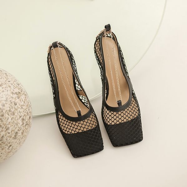 kmeioo square toe air mesh chain sandals women pumps high heel slip on stiletto fashion new women shoes casual, Black
kmeioo square toe air mesh chain sandals women pumps high heel slip on stiletto fashion new women shoes casual, Black