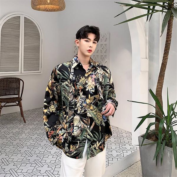 new men casual long sleeve flower shirt male fashion male harajuku vintage tie bow dress shirts stage nightclub party clothing, White;black 
new men casual long sleeve flower shirt male fashion male harajuku vintage tie bow dress shirts stage nightclub party clothing, White;black