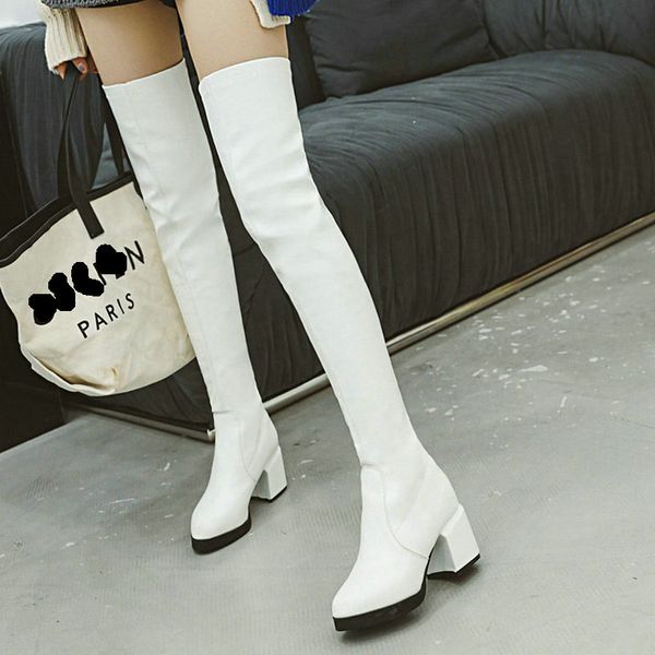 2020 thick heel women over the knee boots fashion pointed toe long boots back zipper women stretch pu leather black white
2020 thick heel women over the knee boots fashion pointed toe long boots back zipper women stretch pu leather black white