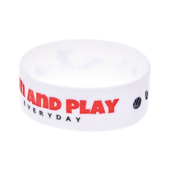 obh 1pc one inch wide black and white run and play silicone rubber bracelet, Golden;silver
obh 1pc one inch wide black and white run and play silicone rubber bracelet, Golden;silver