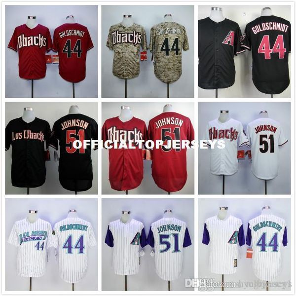 44 paul goldschmidt 51 randy johnson retro jerseys white red black, Black;blue
44 paul goldschmidt 51 randy johnson retro jerseys white red black, Black;blue