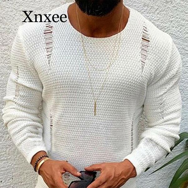 white men ripped sweater cotton soft male winter warm knit clothes casual cool pullover o-neck long sleeve men ripped sweater, White;black
white men ripped sweater cotton soft male winter warm knit clothes casual cool pullover o-neck long sleeve men ripped sweater, White;black