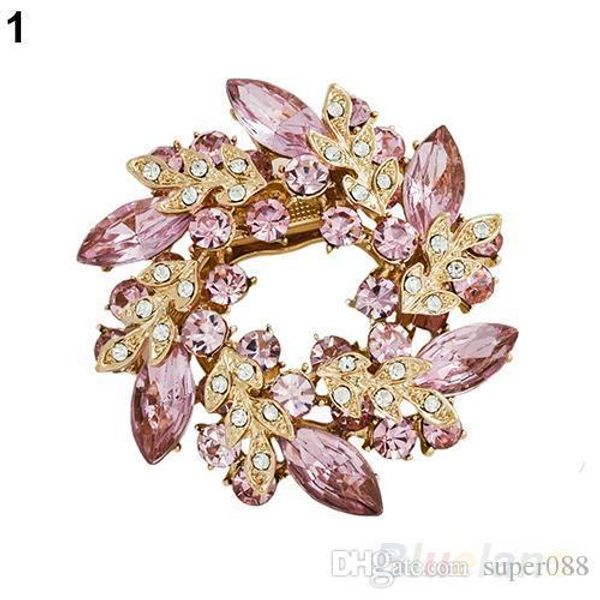 1 pc fashion women ladies rhinestone crystal alloy flower bouquet brooch pin 7 colors 09b6, Gray
1 pc fashion women ladies rhinestone crystal alloy flower bouquet brooch pin 7 colors 09b6, Gray