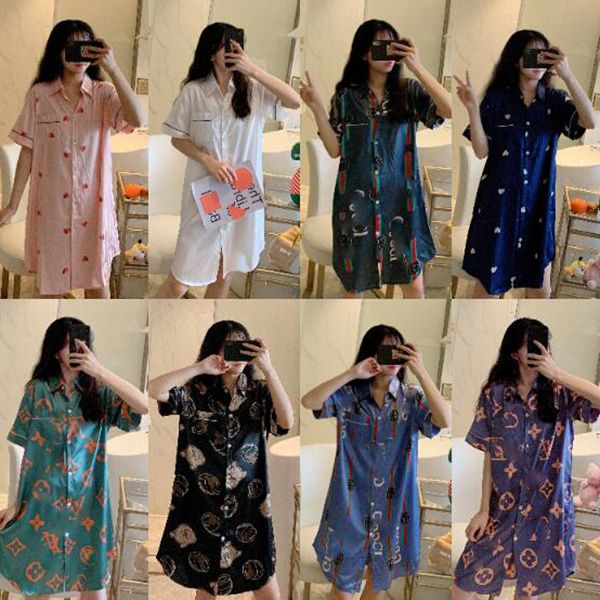 classic printed silk bathrobe pajamas women luxury long shirt sleepwear summer thin breathable nightdress pajamas home wear clothes
classic printed silk bathrobe pajamas women luxury long shirt sleepwear summer thin breathable nightdress pajamas home wear clothes