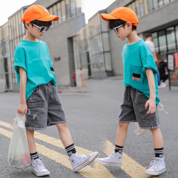 children's clothing sets 2020 summer new baby boys fashion casual short sleeve t shirt+jeans shorts 2pcs sets boys tracksuits, White
children's clothing sets 2020 summer new baby boys fashion casual short sleeve t shirt+jeans shorts 2pcs sets boys tracksuits, White