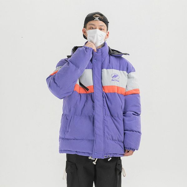 chic original retro color matching embroidery 2019 winter new men's clothing couple thick cotton coat casual parkas, Black
chic original retro color matching embroidery 2019 winter new men's clothing couple thick cotton coat casual parkas, Black