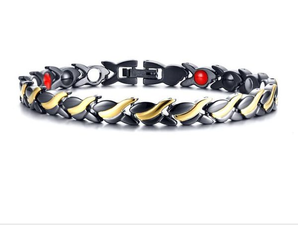 n051 selling bling health magnet germanium titanium steel jewelry for women men grils bracelet good friend gifts 7mm 8.07, Black
n051 selling bling health magnet germanium titanium steel jewelry for women men grils bracelet good friend gifts 7mm 8.07, Black