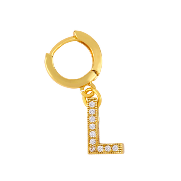 26 english letter ear piercing earrings gift for women cute alphabet cz gold ear buckle drop earrings jewelry, Silver
26 english letter ear piercing earrings gift for women cute alphabet cz gold ear buckle drop earrings jewelry, Silver
