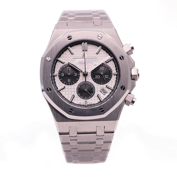26331st series 41mm white dial vk chronograph original strap haedlex quartz watch for men watch, Slivery;brown
26331st series 41mm white dial vk chronograph original strap haedlex quartz watch for men watch, Slivery;brown
