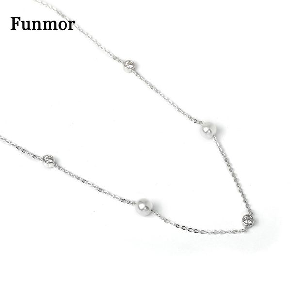 funmor freshwater pearl necklace zircon chain jewelry women girls routine holiday decoration accessories summer ornaments gifts, Silver
funmor freshwater pearl necklace zircon chain jewelry women girls routine holiday decoration accessories summer ornaments gifts, Silver