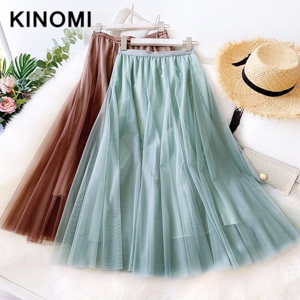 kinomi 2020 new spring summer bling bling elegant mesh tulle long skirts women korean style high waist a-line skirts female, Black
kinomi 2020 new spring summer bling bling elegant mesh tulle long skirts women korean style high waist a-line skirts female, Black