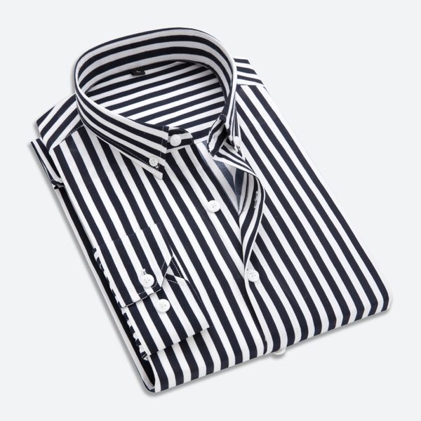 men's casual shirts striped shirt fashion 2021 fall men long-sleeve british youth slim, White;black
men's casual shirts striped shirt fashion 2021 fall men long-sleeve british youth slim, White;black