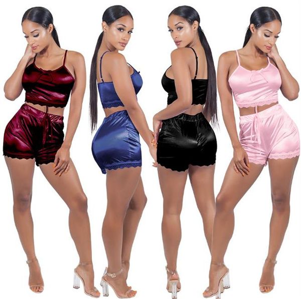 women lace two piece shorts spaghetti strap scoop neck summer sets crop shorts suits, Gray
women lace two piece shorts spaghetti strap scoop neck summer sets crop shorts suits, Gray