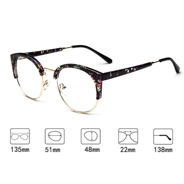 retro men women transparent eyeglasses half frame cat eye optical glasses e5bc, White;black
retro men women transparent eyeglasses half frame cat eye optical glasses e5bc, White;black