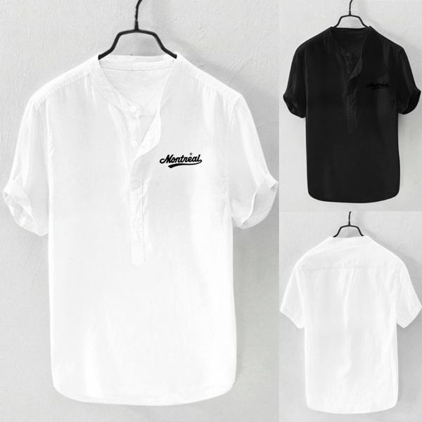 feitong special for you shirt summer men's collar solid color cotton linen shirt short sleeve, White;black
feitong special for you shirt summer men's collar solid color cotton linen shirt short sleeve, White;black