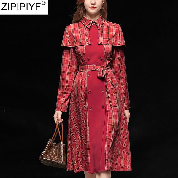 2020 women's casual plaid patchwork long sleeve outwear trench coat elegant turn down collar cloak slim plaid windbreaker, Tan;black
2020 women's casual plaid patchwork long sleeve outwear trench coat elegant turn down collar cloak slim plaid windbreaker, Tan;black
