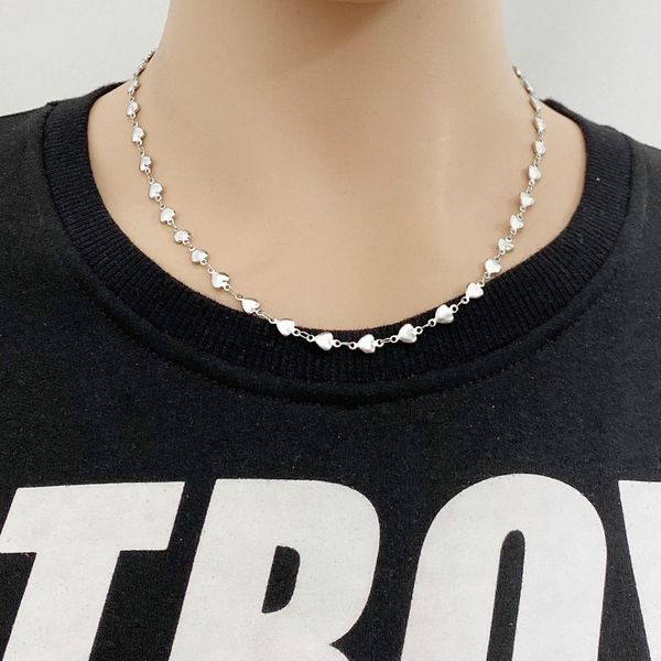 fashion titanium steel heart-shaped love necklace ladies necklace clavicle chain personality small fresh sale, Silver
fashion titanium steel heart-shaped love necklace ladies necklace clavicle chain personality small fresh sale, Silver