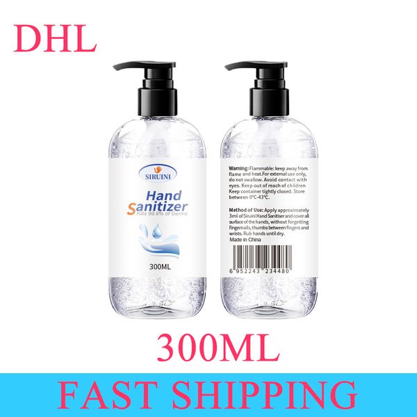 US DHL Shipping In Stock 75% Alcohol 300 ML Portable No-wash Hand Sanitizer Press Travel Hand Sanitizer Soothing Gel Free DHL Ship
US DHL Shipping In Stock 75% Alcohol 300 ML Portable No-wash Hand Sanitizer Press Travel Hand Sanitizer Soothing Gel Free DHL Ship
