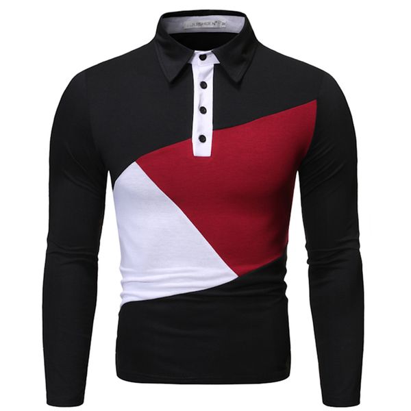 men's casual shirts autumn stitching large size long-sleeved shirt thin lapels j789, White;black
men's casual shirts autumn stitching large size long-sleeved shirt thin lapels j789, White;black