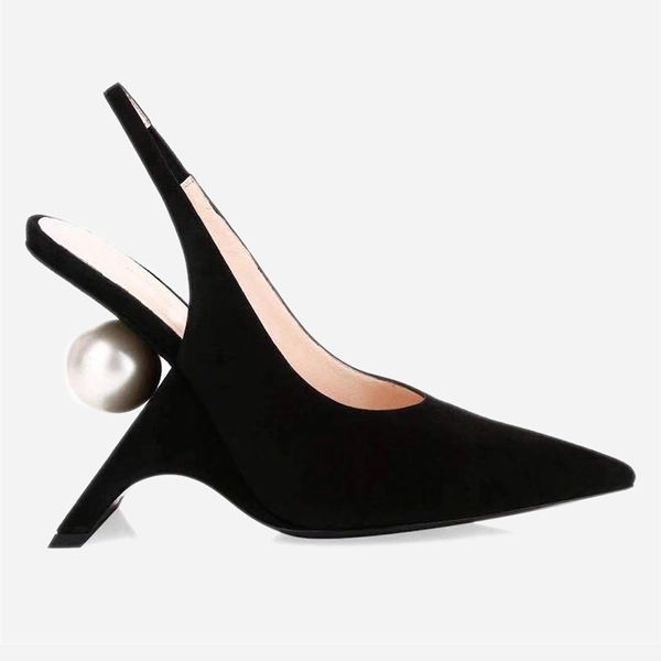 2020 strange heel women pumps slingbacks high heels pearl decor suede summer sandals prom dress shoes woman wedge shoes, Black
2020 strange heel women pumps slingbacks high heels pearl decor suede summer sandals prom dress shoes woman wedge shoes, Black