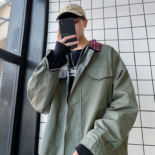 cargo tooling jacket male loose brand japanese hong kong style korean trend wild retro hip-hop student harajuku style top, Black;brown
cargo tooling jacket male loose brand japanese hong kong style korean trend wild retro hip-hop student harajuku style top, Black;brown