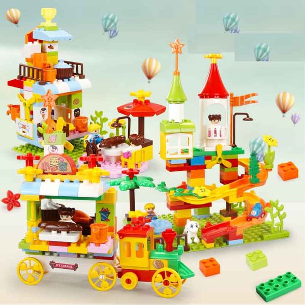 дети кирпичи игрушки строительный блок парк развлечений сцена toysl дети мальчики подарок diy игрушки большие кирпичи совместимые детские по 
дети кирпичи игрушки строительный блок парк развлечений сцена toysl дети мальчики подарок diy игрушки большие кирпичи совместимые детские по