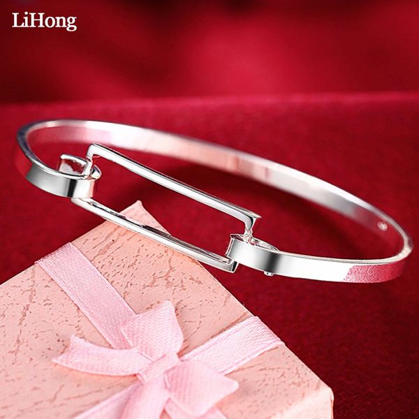 classic 925 sterling silver jewelry rectangular geometric bracelet and bangle ladies fashion simple jewelry, Black
classic 925 sterling silver jewelry rectangular geometric bracelet and bangle ladies fashion simple jewelry, Black