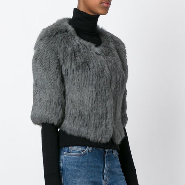 au471 short length women jacket light camel real fur coat women winter fur jacket, Black
au471 short length women jacket light camel real fur coat women winter fur jacket, Black