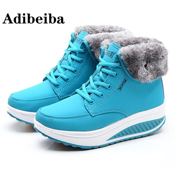 ankle boots platform snow shoes for women boots lace up short plus wedge female winter shoes women wedges, Black
ankle boots platform snow shoes for women boots lace up short plus wedge female winter shoes women wedges, Black