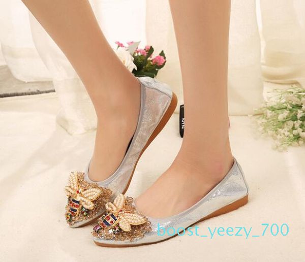 new arrival designer crystal woman flat shoes elegant comfortable lady fashion rhinestone women soft bees shoes plus size b70, Black
new arrival designer crystal woman flat shoes elegant comfortable lady fashion rhinestone women soft bees shoes plus size b70, Black