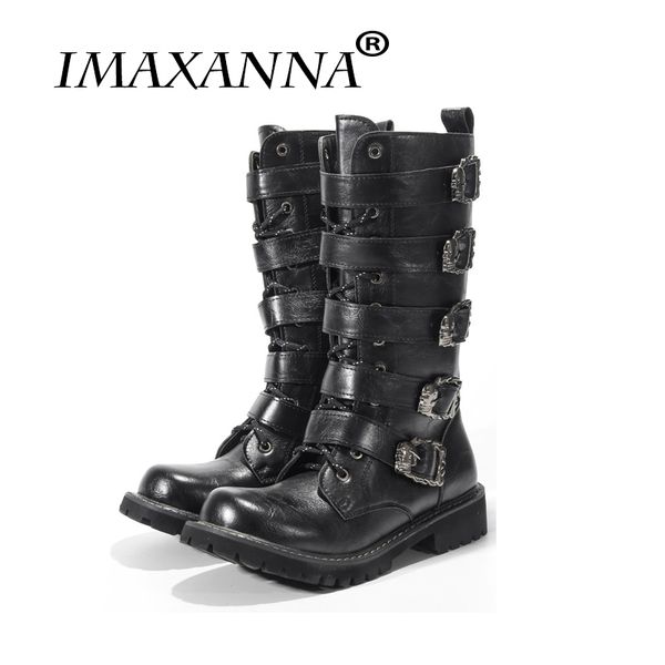 imaxanna mid-calf motorcycle men boots leather skull winter shoes male botas hombre high men shoes, Black
imaxanna mid-calf motorcycle men boots leather skull winter shoes male botas hombre high men shoes, Black