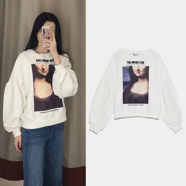 mona lisa printing sweatshirt women clothing warm white coat 2019 fashion autumn winter jumper pullover streetwear oversize, Black
mona lisa printing sweatshirt women clothing warm white coat 2019 fashion autumn winter jumper pullover streetwear oversize, Black