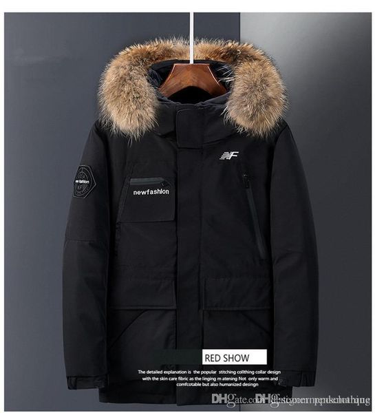 fur winter men coats thick hooded long sleeve outdoor mens down autumn soild color designer mens parkas male clothing, Black
fur winter men coats thick hooded long sleeve outdoor mens down autumn soild color designer mens parkas male clothing, Black