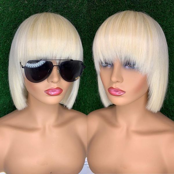 transparent lace front short bob wig 613 blonde colored human hair full wigs straight fringe wig with bangs for black women, Black;brown
transparent lace front short bob wig 613 blonde colored human hair full wigs straight fringe wig with bangs for black women, Black;brown