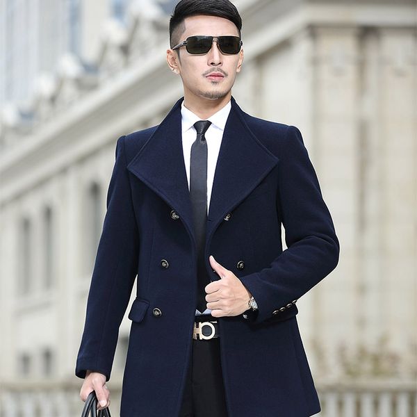 2016new man long trench coat wool coat winter peacoat men's wool mens overcoat men's coats male clothing package mail, Black
2016new man long trench coat wool coat winter peacoat men's wool mens overcoat men's coats male clothing package mail, Black