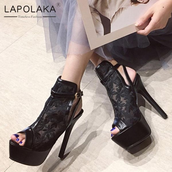 lapolaka 2020 gladiator sandals woman shoes peep toe platform buckle strap thin high heels shoes women sandals, Black
lapolaka 2020 gladiator sandals woman shoes peep toe platform buckle strap thin high heels shoes women sandals, Black