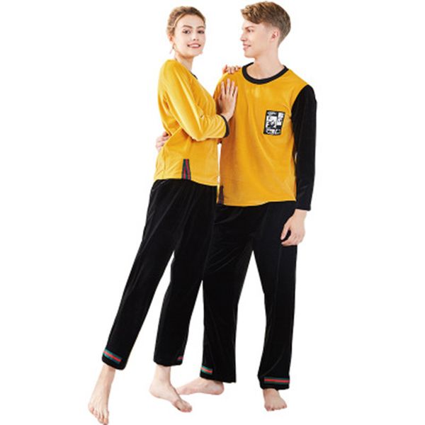 yi ran shi ni2018 autumn and winter new couple velvet pajamas color matching hooded home service two-piece suit, Blue;gray
yi ran shi ni2018 autumn and winter new couple velvet pajamas color matching hooded home service two-piece suit, Blue;gray