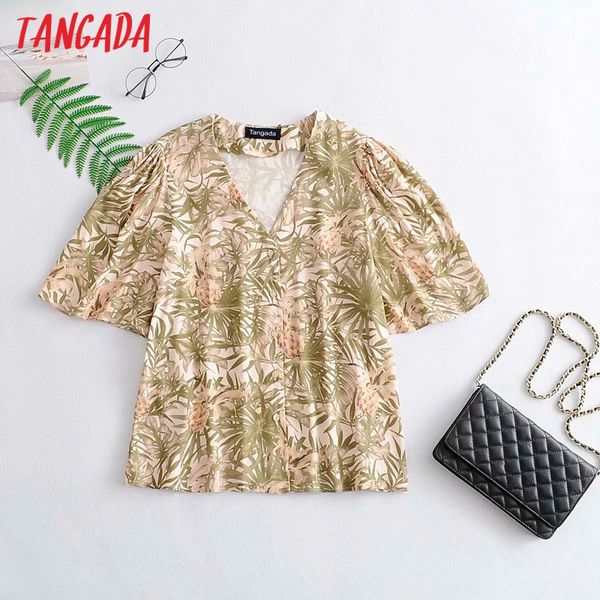 tangada women retro print loose shirt summer blouse ruffles short sleeve chic female 3a25, White
tangada women retro print loose shirt summer blouse ruffles short sleeve chic female 3a25, White