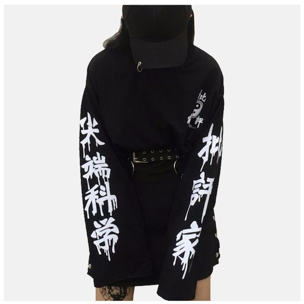 chinese lettering hoodie dark gothic letters poleron mujer 2019 goth extra long sleeve hoodie black sweatshirt women's oversize
chinese lettering hoodie dark gothic letters poleron mujer 2019 goth extra long sleeve hoodie black sweatshirt women's oversize