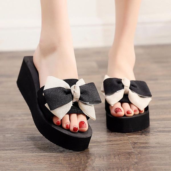 slippers bow tie flip-flop women slides summer bowknot sandals slipper indoor outdoor breathable wedge open toe beach shoes#0702, Black
slippers bow tie flip-flop women slides summer bowknot sandals slipper indoor outdoor breathable wedge open toe beach shoes#0702, Black