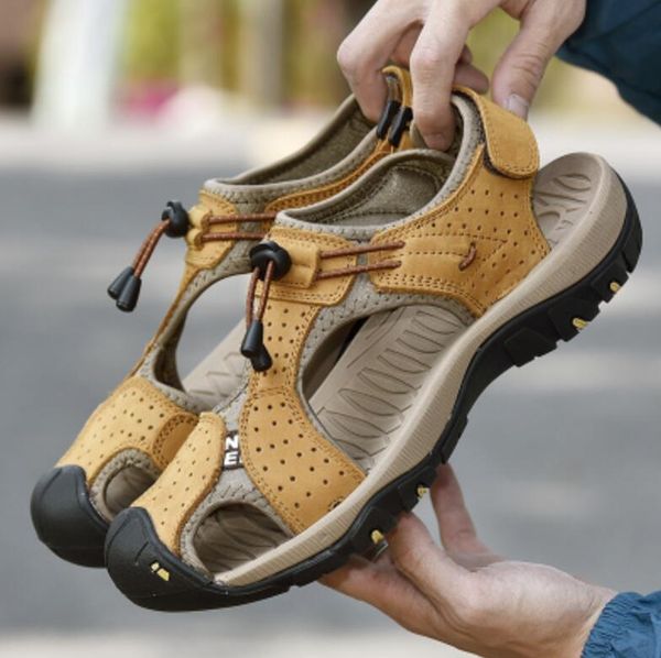 men brand genuine leather sandals men roman casual shoes sneakers outdoor beach native male rubber sole sandals sport summer, Black
men brand genuine leather sandals men roman casual shoes sneakers outdoor beach native male rubber sole sandals sport summer, Black