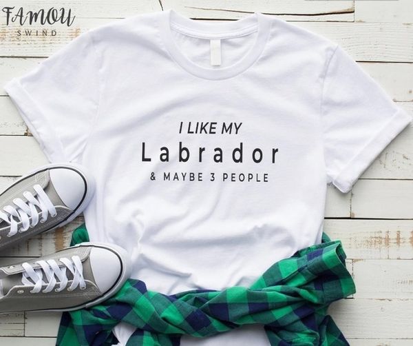 

i like my labrador women tshirt cotton casual funny t shirt for lady yong girl tee hipster drop ship s, White