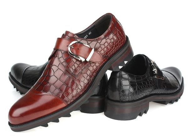 handmade dress shoes men buckle strap genuine leather smart casual chunky heel height increasing single shoes, Black
handmade dress shoes men buckle strap genuine leather smart casual chunky heel height increasing single shoes, Black