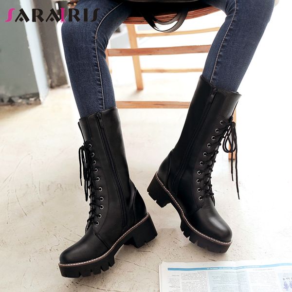 sarairis new big size 34-43 winter warm fur mid-calf boots women ladies 5cm chunky heels platform shoes woman leisure boots, Black
sarairis new big size 34-43 winter warm fur mid-calf boots women ladies 5cm chunky heels platform shoes woman leisure boots, Black