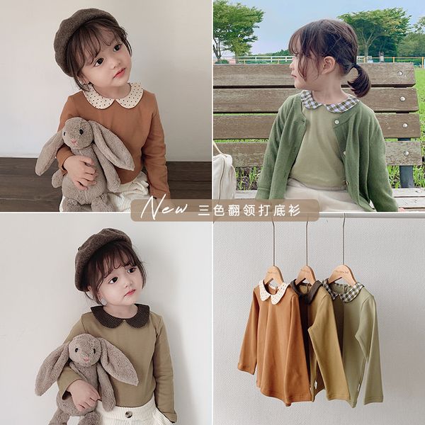 baby girls leisurely cotton long sleeve t-shirt girls plaid collar bottoming shirt toddler kids 2019 spring autumn casual t200228, White;black
baby girls leisurely cotton long sleeve t-shirt girls plaid collar bottoming shirt toddler kids 2019 spring autumn casual t200228, White;black