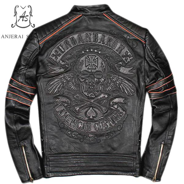 plus size genuine retro-made cow leather jacket men black punk vintage embroidered skulls frayed motorcycle bomber jackets coat
plus size genuine retro-made cow leather jacket men black punk vintage embroidered skulls frayed motorcycle bomber jackets coat