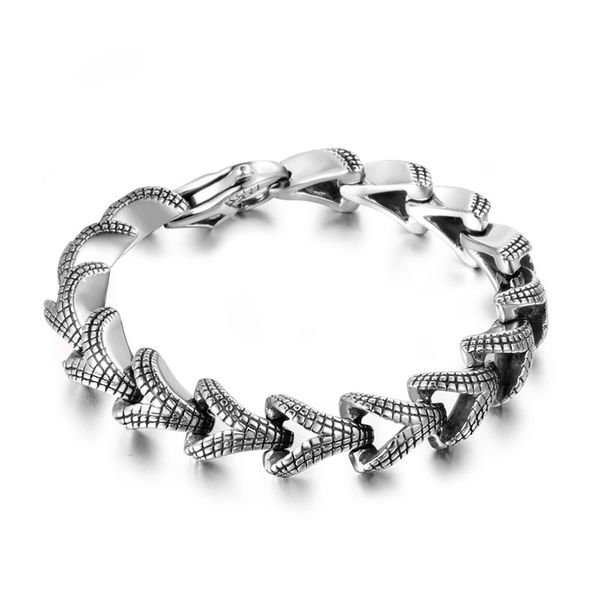 men's punk bracelet men's stainless steel scale pattern bracelet a nice gift punk bracelet for men, Black
men's punk bracelet men's stainless steel scale pattern bracelet a nice gift punk bracelet for men, Black
